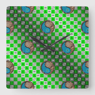 Cancer & Earth Goat Square Wall Clock
