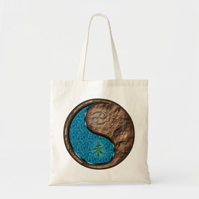 Cancer & Earth Goat Tote Bag (Front)