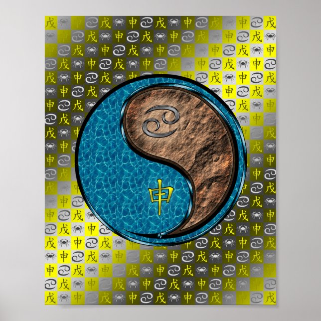 Cancer & Earth Monkey Poster (Front)