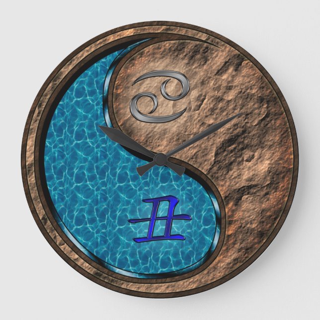 Cancer & Earth Ox Large Clock (Front)
