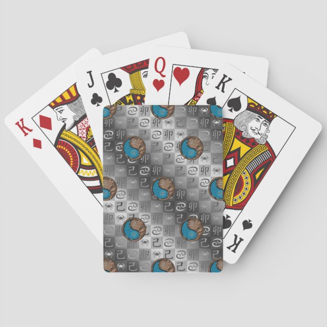Cancer & Earth Rabbit Playing Cards (Back)