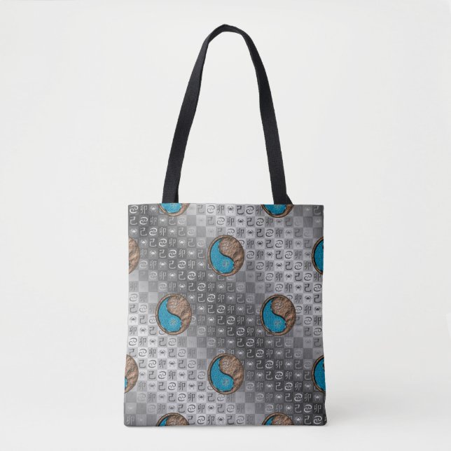 Cancer & Earth Rabbit Tote Bag (Front)