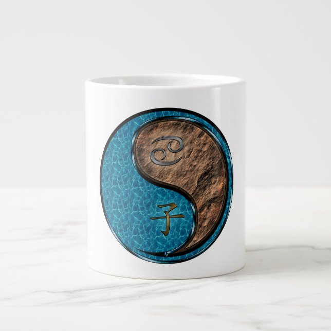 Cancer & Earth Rat Large Coffee Mug (Front)