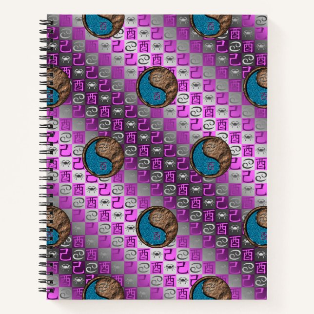 Cancer & Earth Rooster Notebook (Front)