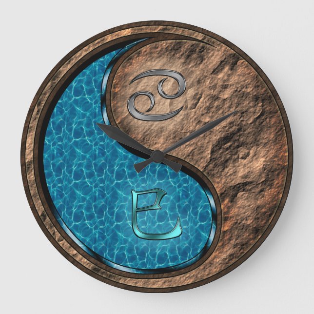 Cancer & Earth Snake Large Clock (Front)