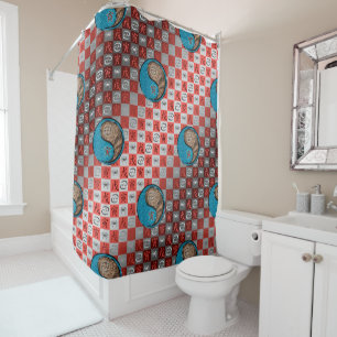 Cancer & Earth Tiger Shower Curtain