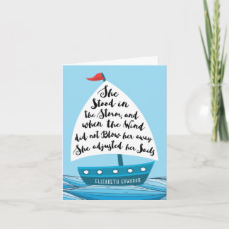 Cancer Encouragement, for Her, She Adjusted Sails  Card