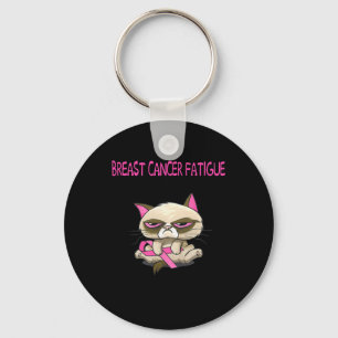 Cancer Fatigue Cat Key Ring