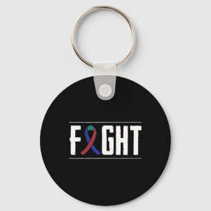 Cancer Fight Cancer Ribbon 12 Key Ring