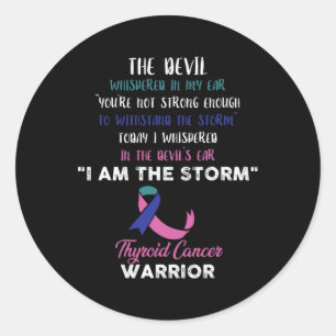 Cancer Fight Cancer Ribbon 2  Classic Round Sticker