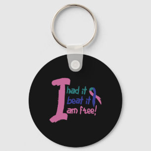 Cancer Fight Cancer Ribbon 4  Key Ring