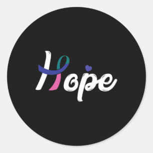 Cancer Fight Cancer Ribbon 9 Classic Round Sticker