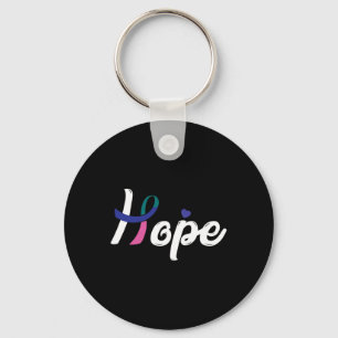 Cancer Fight Cancer Ribbon 9  Key Ring