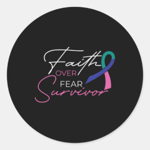 Cancer Fight Cancer Ribbon  Classic Round Sticker