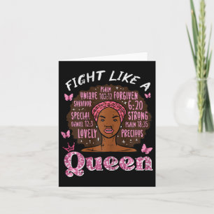 Cancer Fight Like Queen Afro Survivor Awareness Wo Card