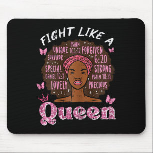 Cancer Fight Like Queen Afro Survivor Awareness Wo Mouse Pad