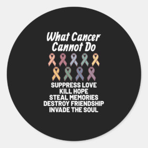 Cancer Fighter Cancer Awareness : What Cancer Classic Round Sticker