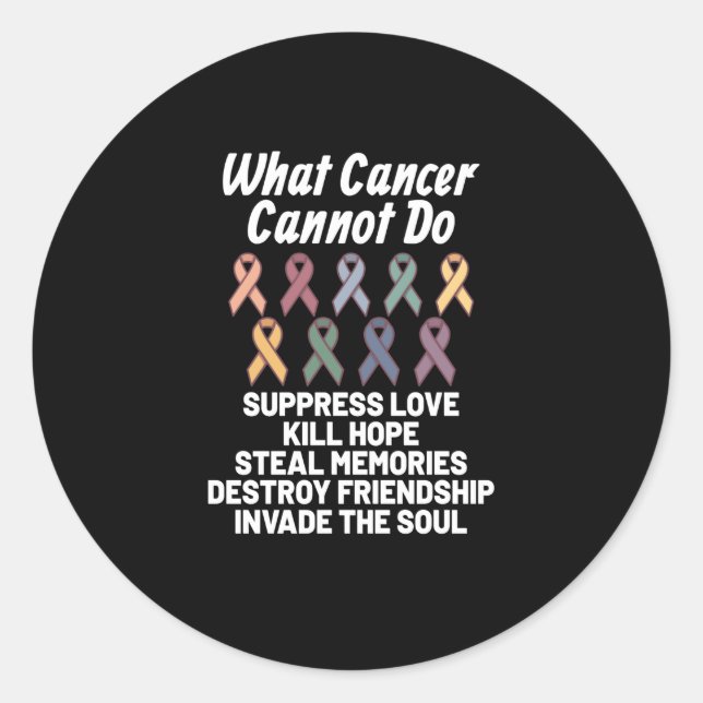 Cancer Fighter Cancer Awareness : What Cancer Classic Round Sticker (Front)