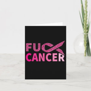 Cancer Fighter Pink Ribbon Breast Cancer Awareness Card