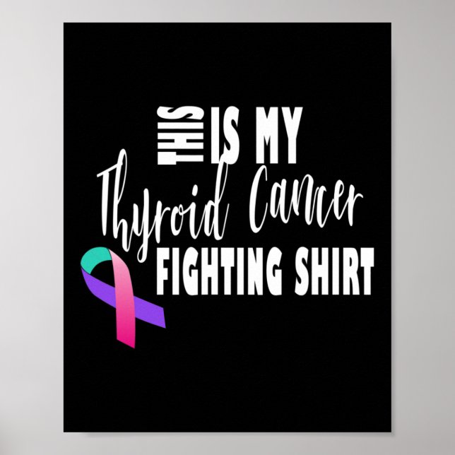 Cancer Fighter Thyroid Cancer Awareness  Poster (Front)
