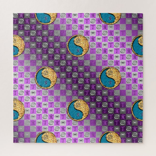 Cancer & Fire Boar Jigsaw Puzzle (Vertical)