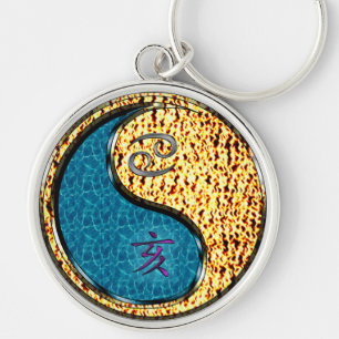 Cancer & Fire Boar Key Ring