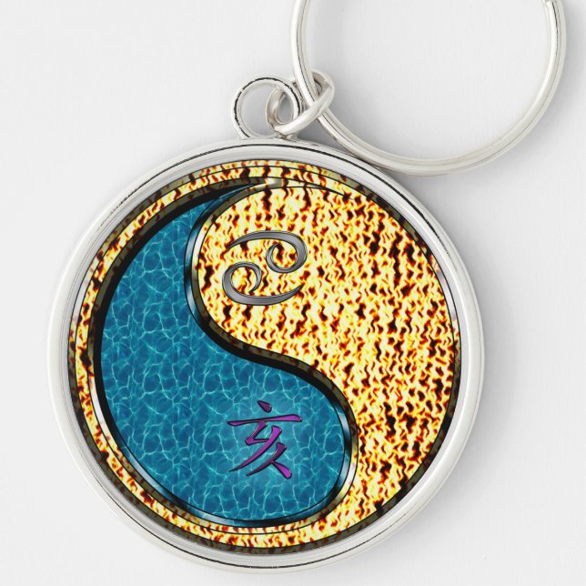 Cancer & Fire Boar Key Ring (Front)
