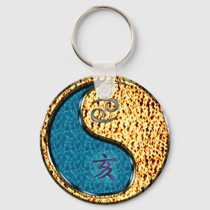 Cancer & Fire Boar Key Ring