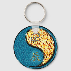 Cancer & Fire Dragon Key Ring