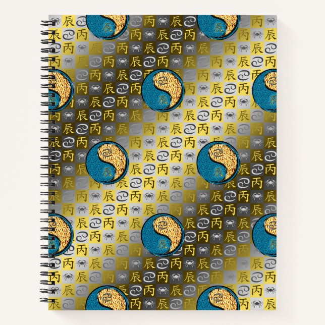 Cancer & Fire Dragon Notebook (Front)