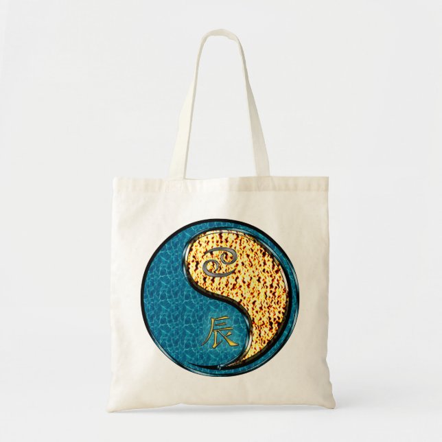 Cancer & Fire Dragon Tote Bag (Front)