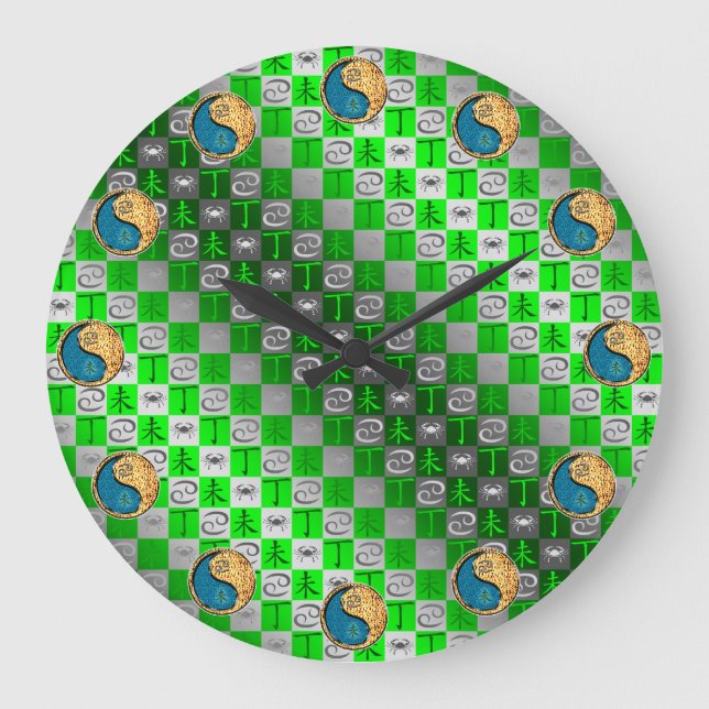 Cancer & Fire Goat Large Clock (Front)