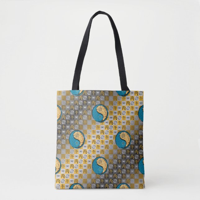 Cancer & Fire Horse Tote Bag (Front)