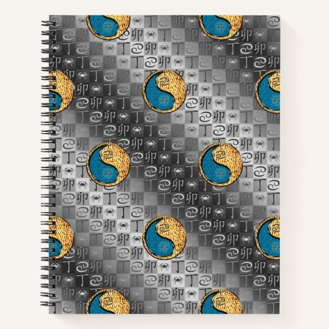 Cancer & Fire Rabbit Notebook (Front)