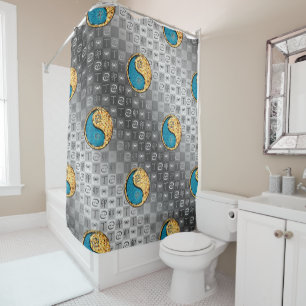 Cancer & Fire Rabbit Shower Curtain