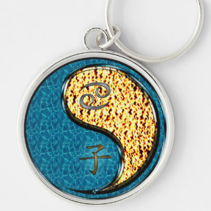 Cancer & Fire Rat Key Ring