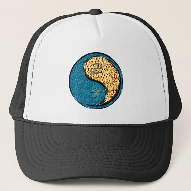Cancer & Fire Rat Trucker Hat (Front)