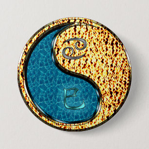 Cancer & Fire Snake 7.5 Cm Round Badge