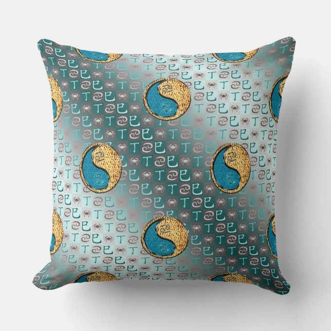 Cancer & Fire Snake Cushion (Front)
