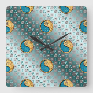 Cancer & Fire Snake Square Wall Clock