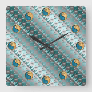 Cancer & Fire Snake Square Wall Clock