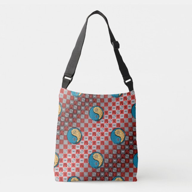 Cancer & Fire Tiger Crossbody Bag (Front)