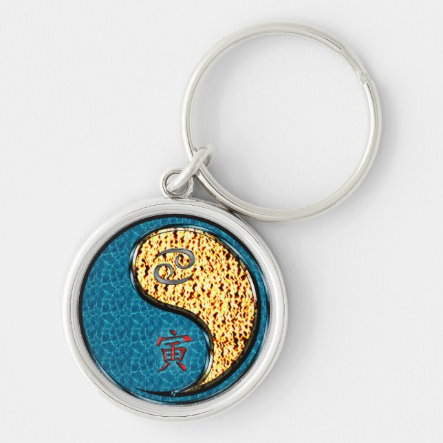 Cancer & Fire Tiger Key Ring (Front)