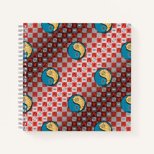Cancer & Fire Tiger Notebook (Front)