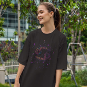 Cancer Floral Zodiac Sign T-Shirt