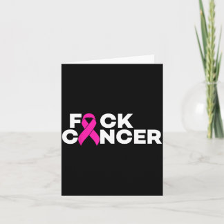 Cancer for breast pink ribbon cancer awareness card