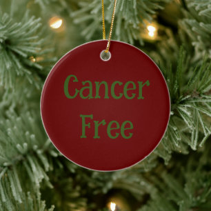 Cancer Free 2023 Ceramic Tree Decoration