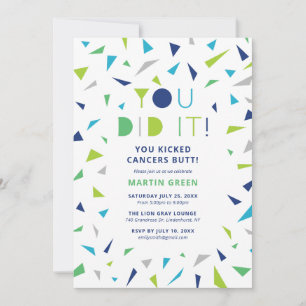 Cancer Free Celebration Invitation You Did It