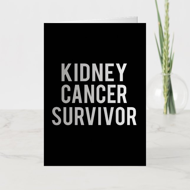 Cancer Free [Kidney Not Included] Foil Greeting Card (Front)