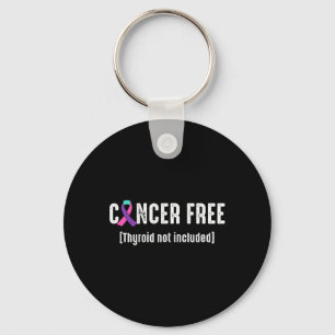 Cancer Free Thyroid Cancer Support Ribbon Key Ring
